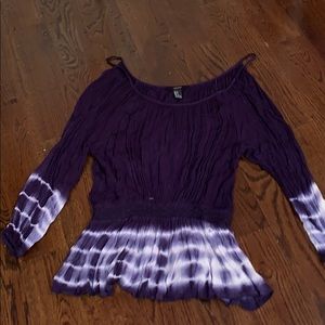 Blue forever 21 the dye blouse